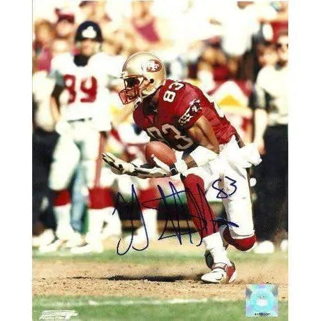 JJ STOKES,SAN FRANCISCO 49ERS,NINERS,UCLA BRUINS,SIGNED,AUTOGRAPHED,8X10 PHOTO,COA, RARE HARD PHOTO TO FIND