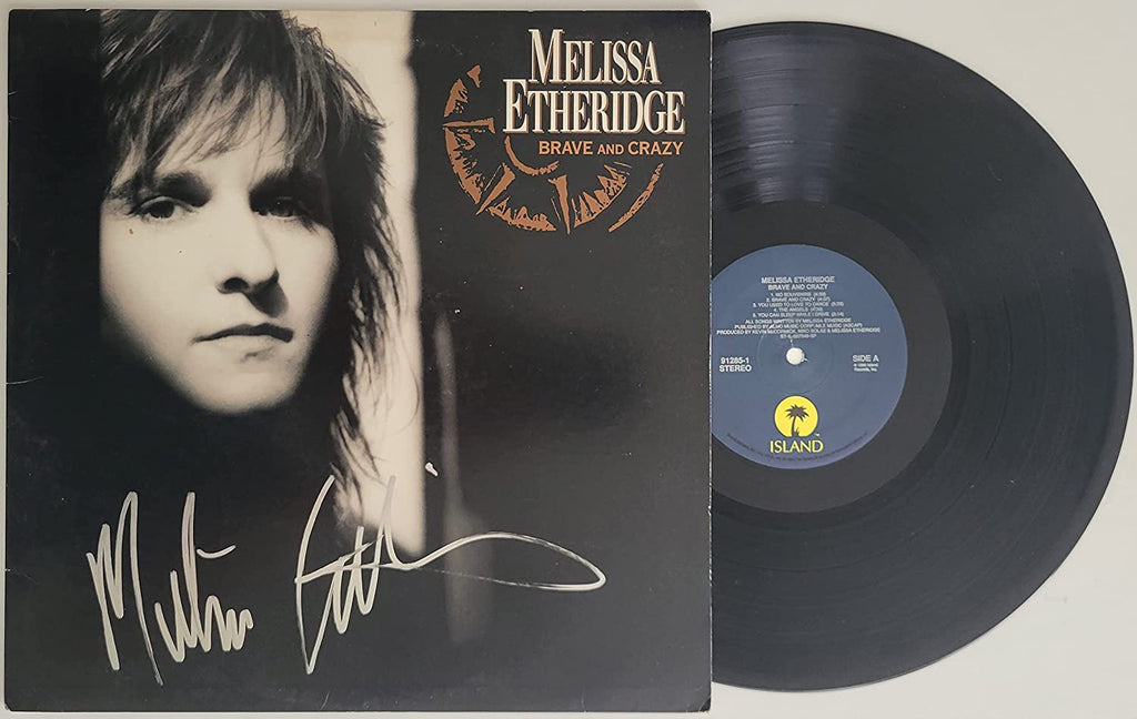 Melissa Etheridge signed Brave and Crazy album COA proof autographed vinyl record Star