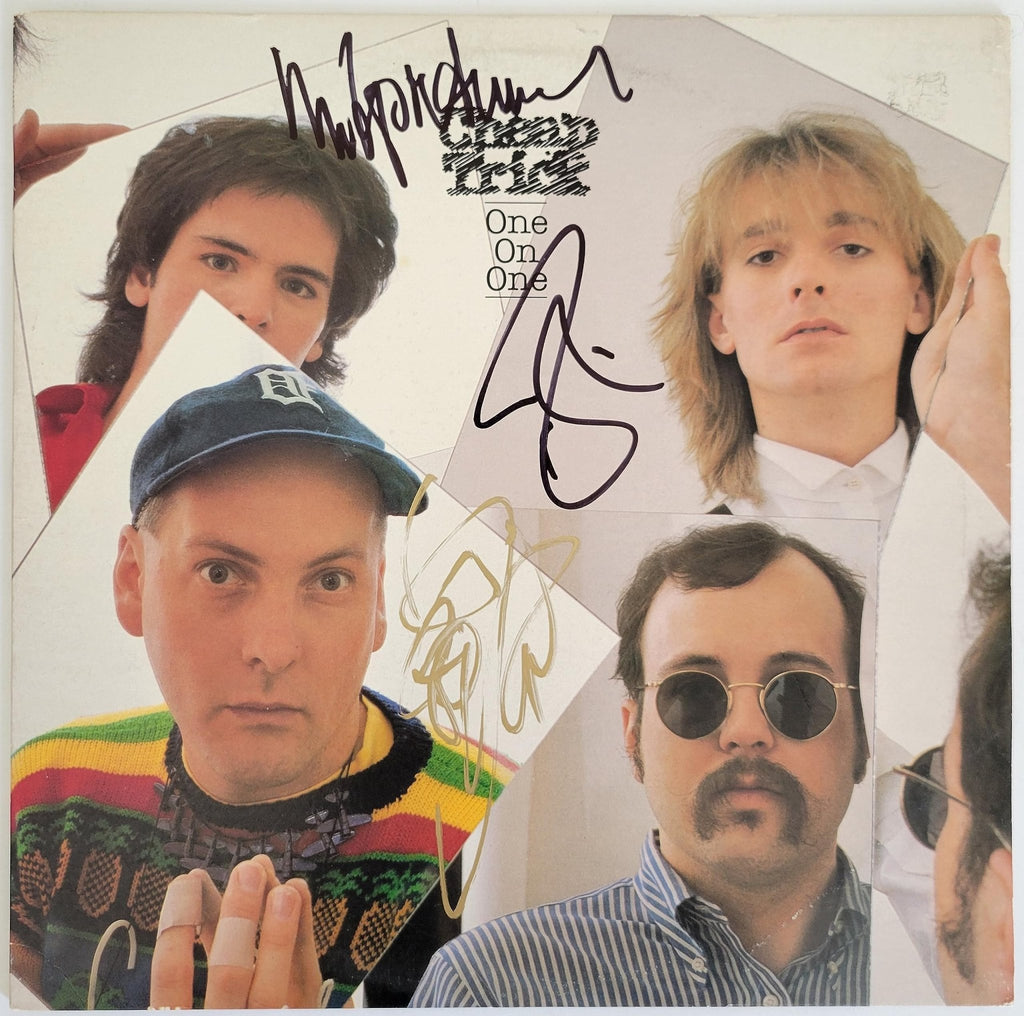 Cheap Trick band signed One on One album Vinyl COA proof Robin Zander,Rick Nielsen,Tom Peterson star
