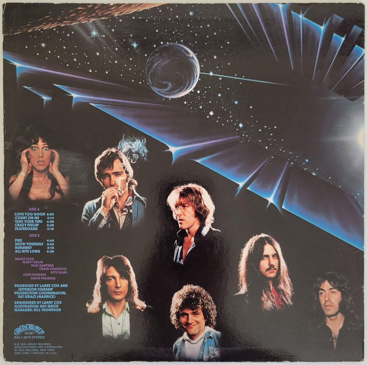 Pete Sears Signed Jefferson Starship Earth Album Vinyl Record COA Proof STAR