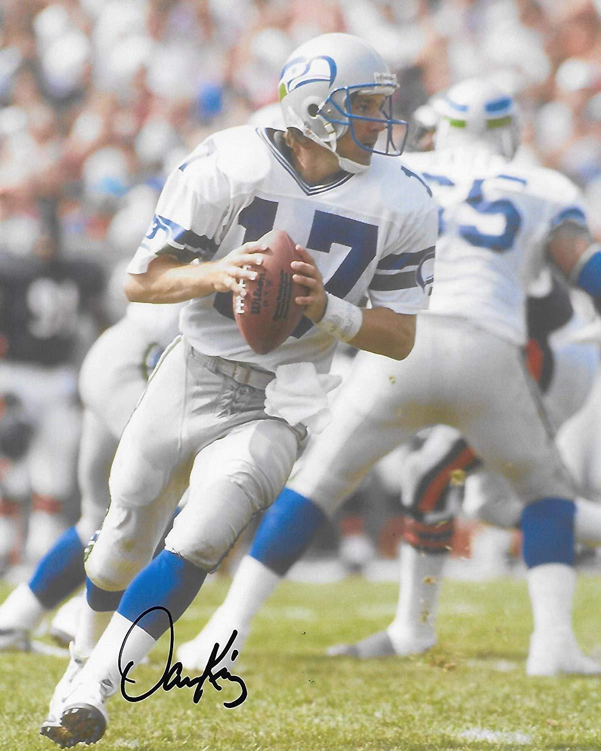 Dave Krieg, Seattle Seahawks, signed, autographed, 8x10 photo, COA with proof photo.