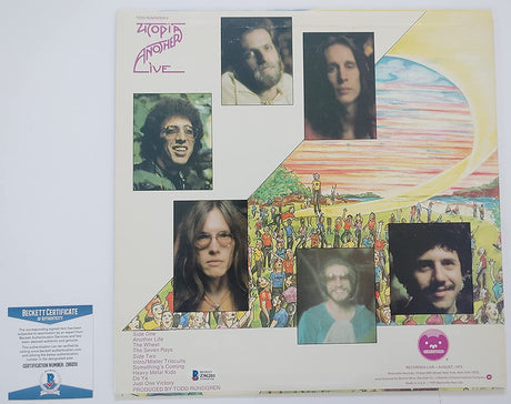 Todd Rundgren signed Utopia Another Live album vinyl record proof Beckett STAR autographed