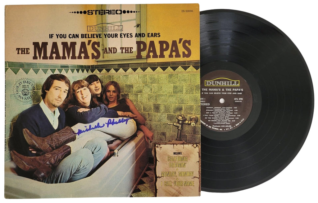 Michelle Phillips Signed Mamas and the Papas Album COA Proof Autographed Vinyl Record STAR
