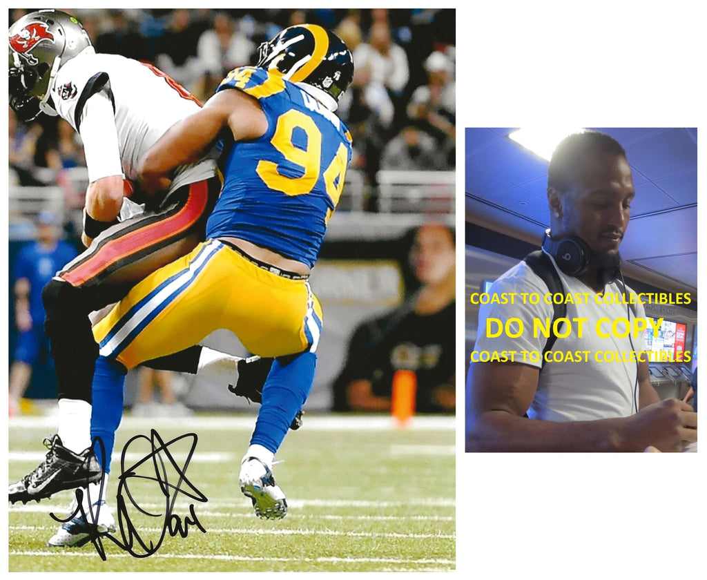 Robert Quinn signed St Louis Rams football 8x10 photo Proof COA autographed