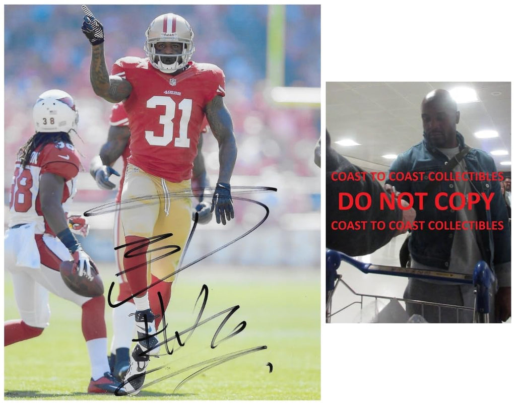Donte Whitner signed San Francisco 49ers football 8x10 photo Proof COA autographed