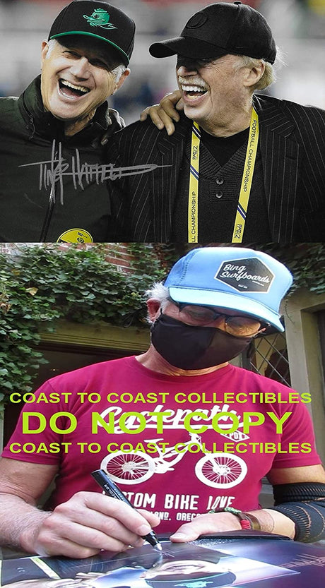 Tinker Hatfield signed Oregon Ducks 8x10 photo Phil Knight COA exact proof STAR