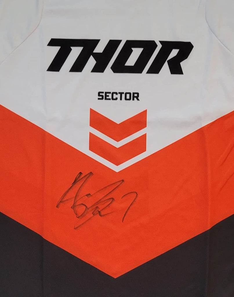 Aaron Plessinger Supercross Motocross signed Thor Jersey COA proof autographed.