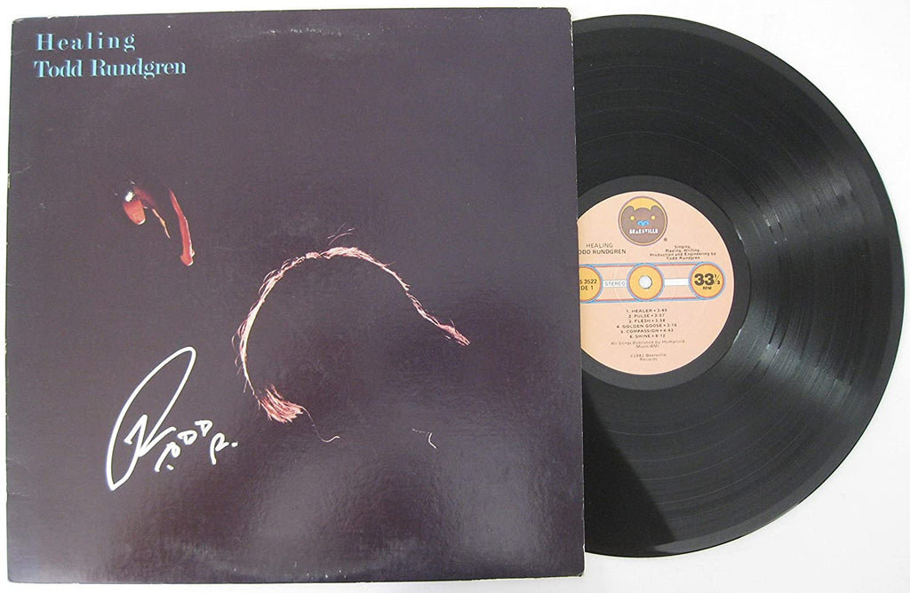 Todd Rundgren signed Healing Album vinyl record Proof Beckett COA STAR autographed
