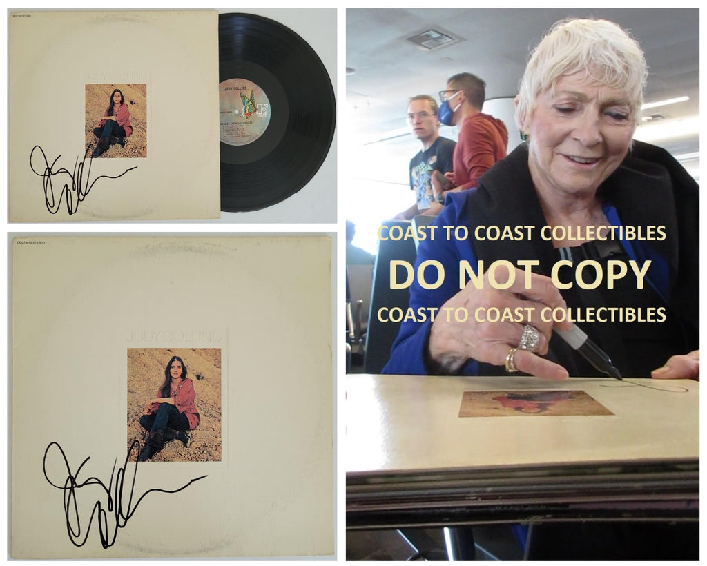Judy Collins signed Whales & Nightingales album vinyl record COA proof autographed STAR