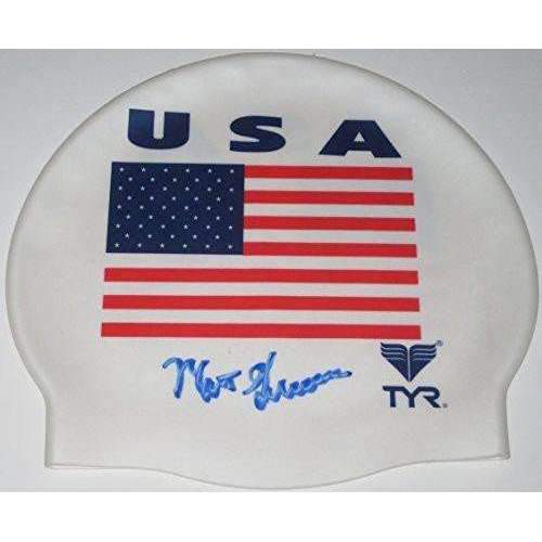 Matt Grevers, USA Olympic Swimmer, Signed, Autographed, Swim Cap, a Coa with the Proof Photo of Matt Signing the Swim Cap Will Be Included