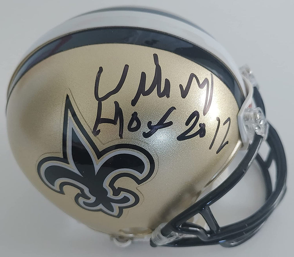 Willie Roaf signed autographed New Orleans Saints mini football helmet proof Beckett COA