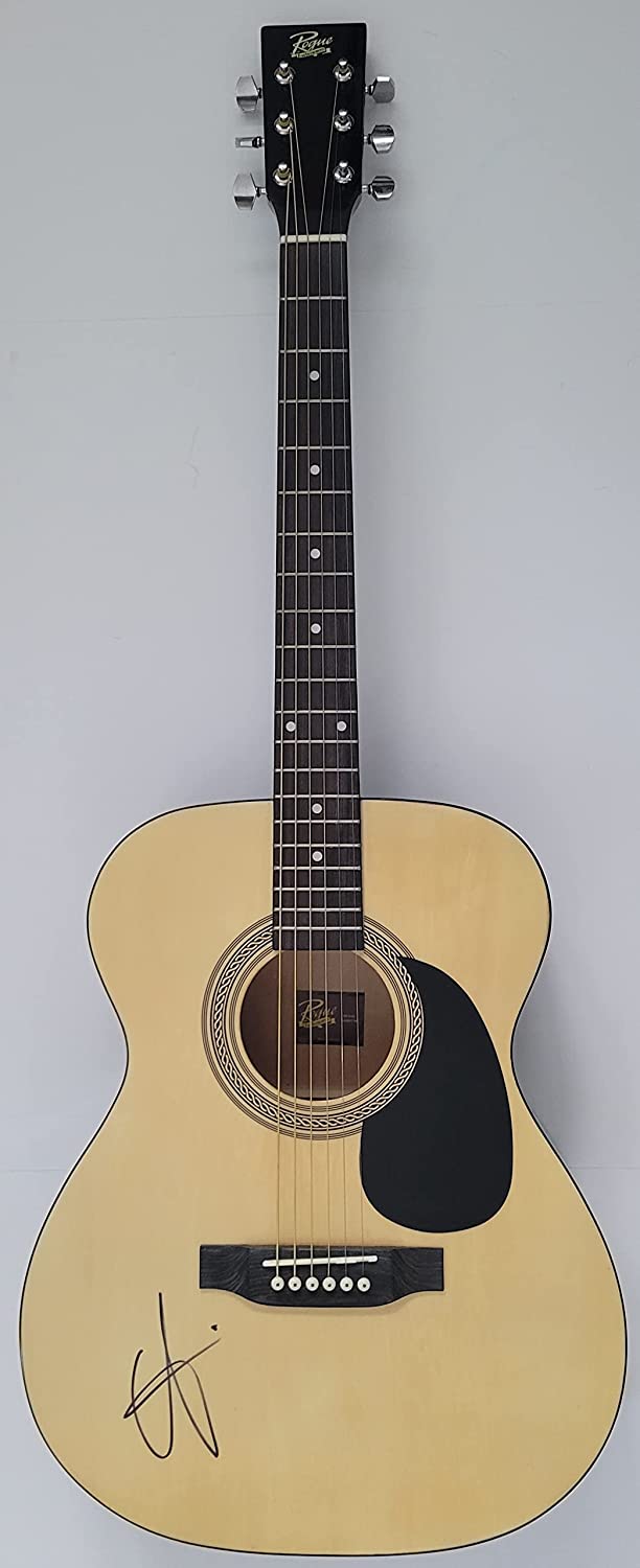 Christina Aguilera signed acoustic guitar, Genie in a Bottle COA Proof autograph STAR