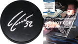Adam Foote Avalanche Blue Jackets signed Hockey puck proof Beckett COA autographed