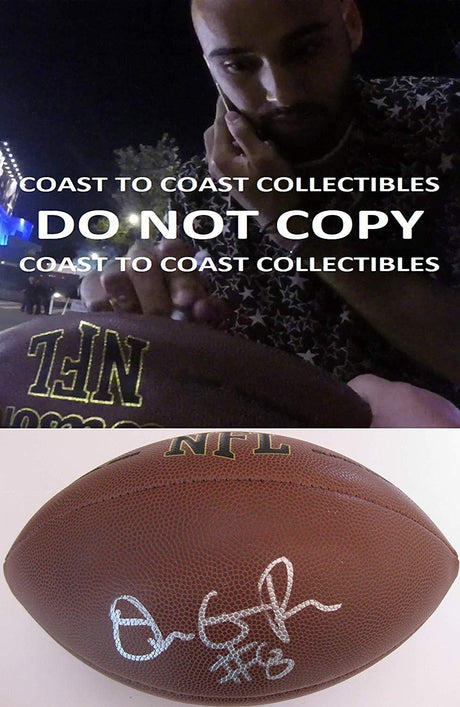 Dante Pettis, San Francisco 49ers signed, autographed, football, COA proof