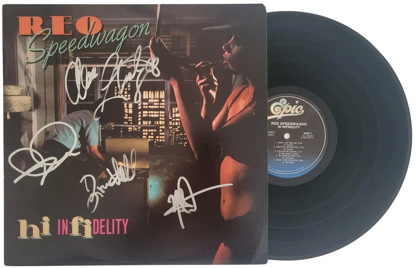 REO Speedwagon Signed Hi Infidelity album COA proof Autographed Vinyl Record