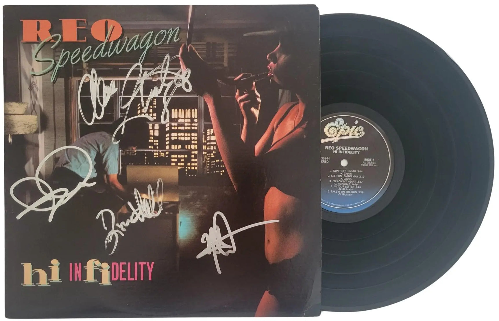 REO Speedwagon Signed Hi Infidelity album COA proof Autographed Vinyl Record