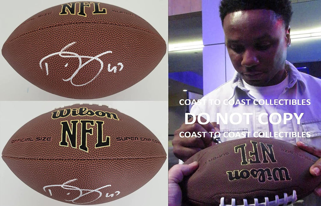 Darren Sproles Philadelphia Eagles Saints signed football COA proof autographed