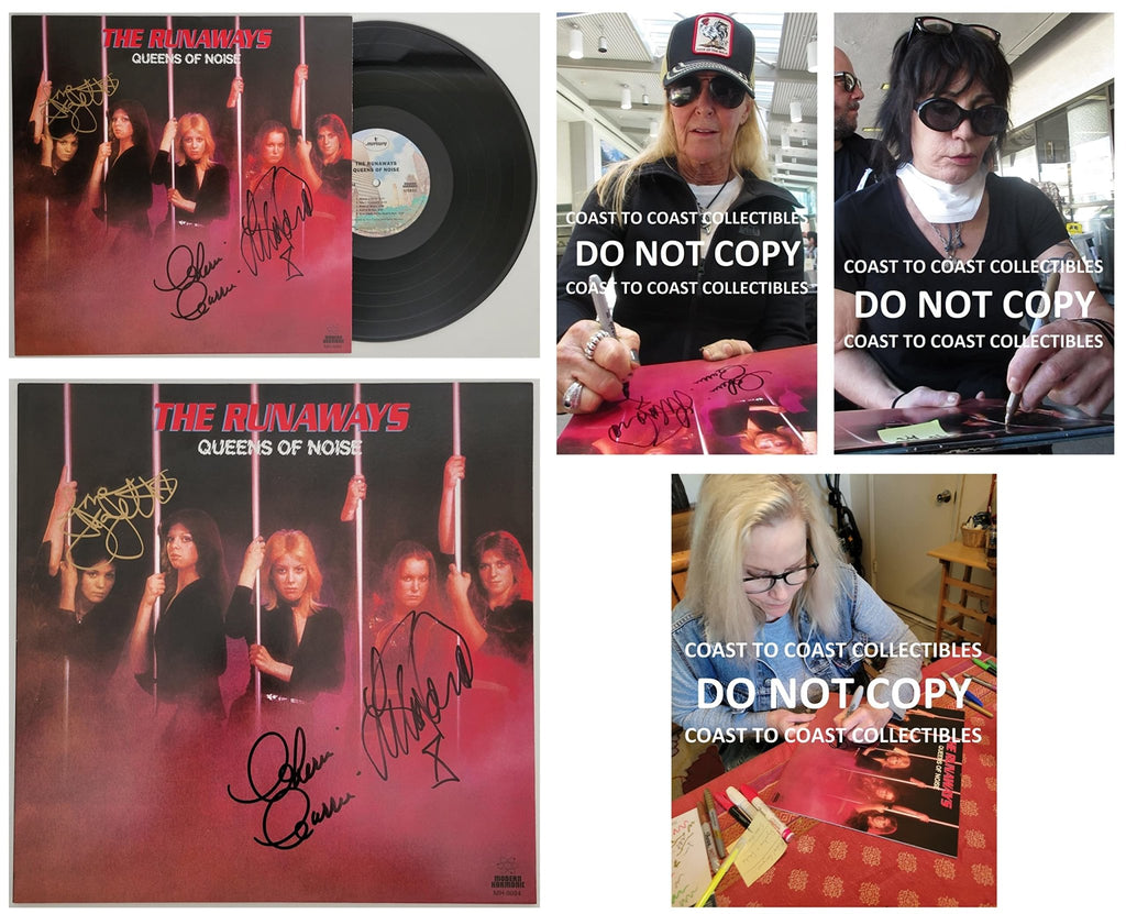 Joan Jett Cherie Currie Lita Ford signed The Runaways Queens of Noise album proof COA STAR
