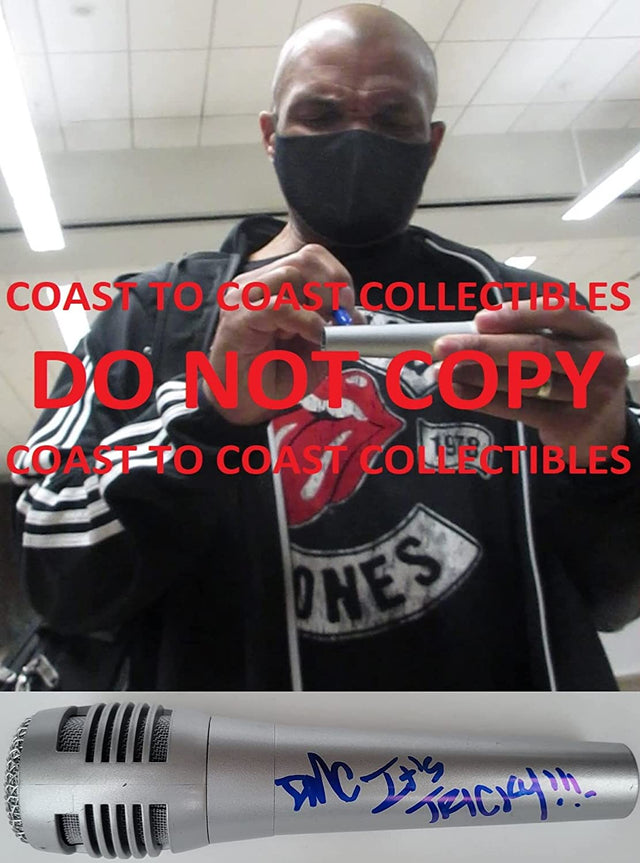 Darry McDaniels Run-DMC It's Tricky signed Microphone COA proof autographed Mic STAR