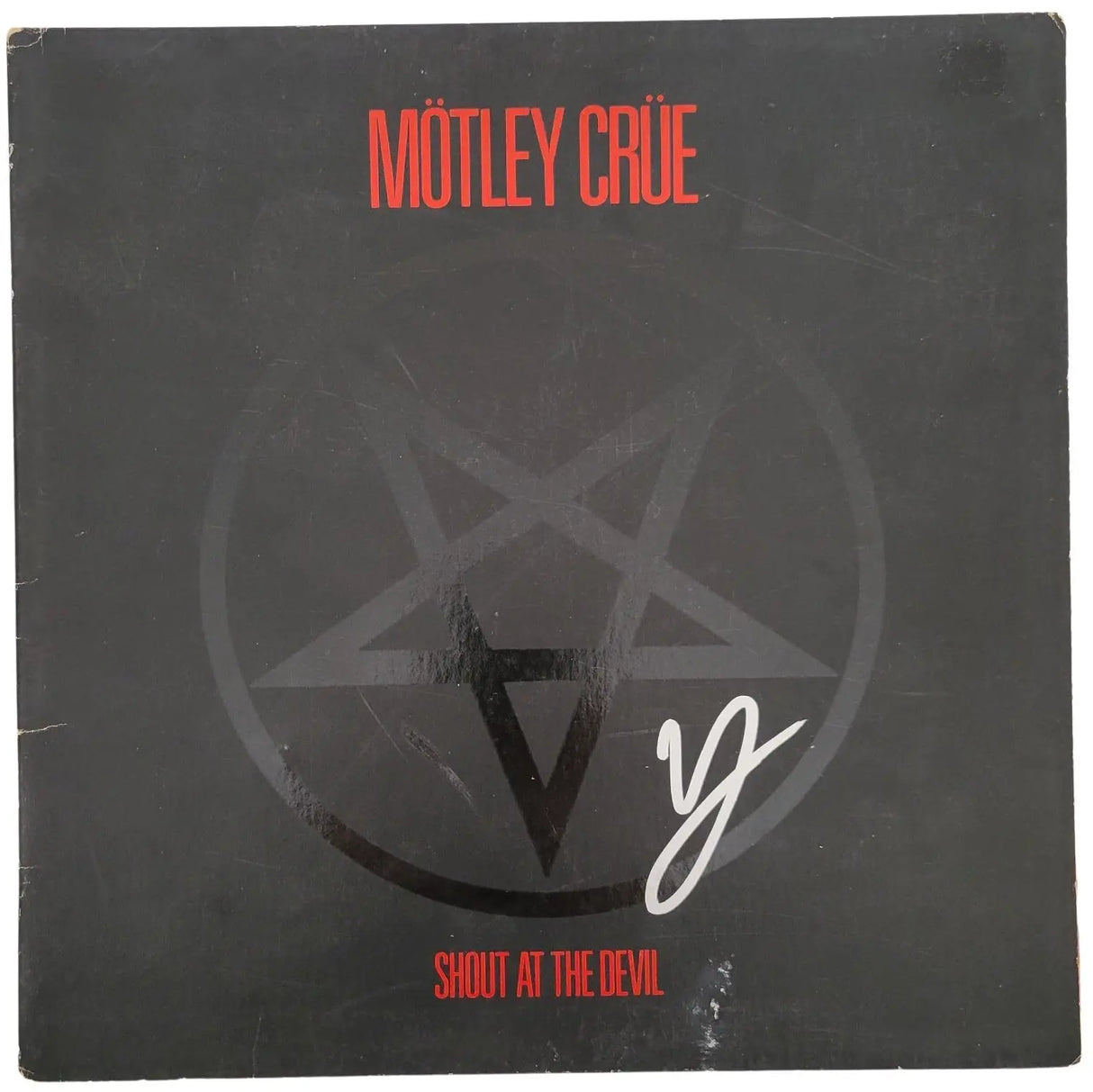 Vince Neil signed Motley Crue Shout at the Devil album vinyl record COA exact proof star