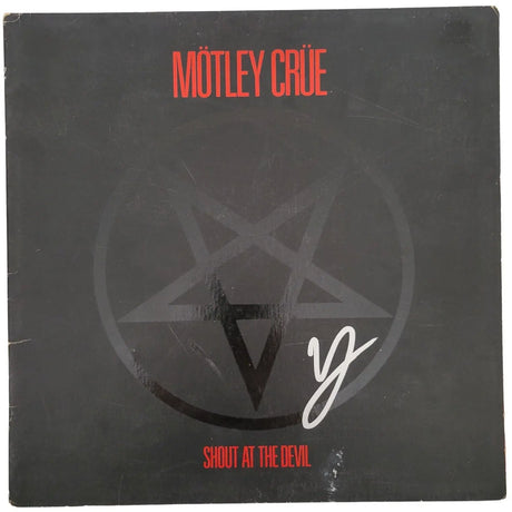 Vince Neil signed Motley Crue Shout at the Devil album vinyl record COA exact proof star