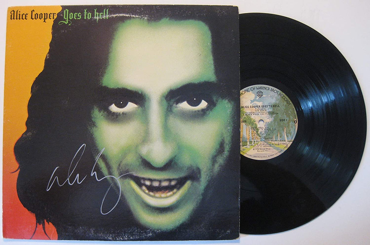 Alice Cooper signed Goes to hell album vinyl record proof Beckett COA autograph STAR