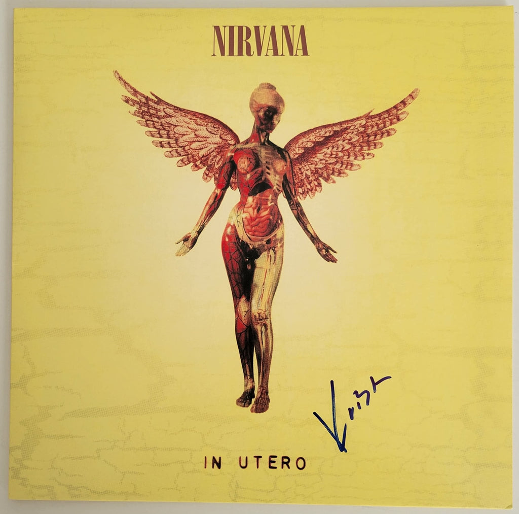 Krist Novoselic signed Nirvana In Utero album, vinyl COA exact proof autographed STAR