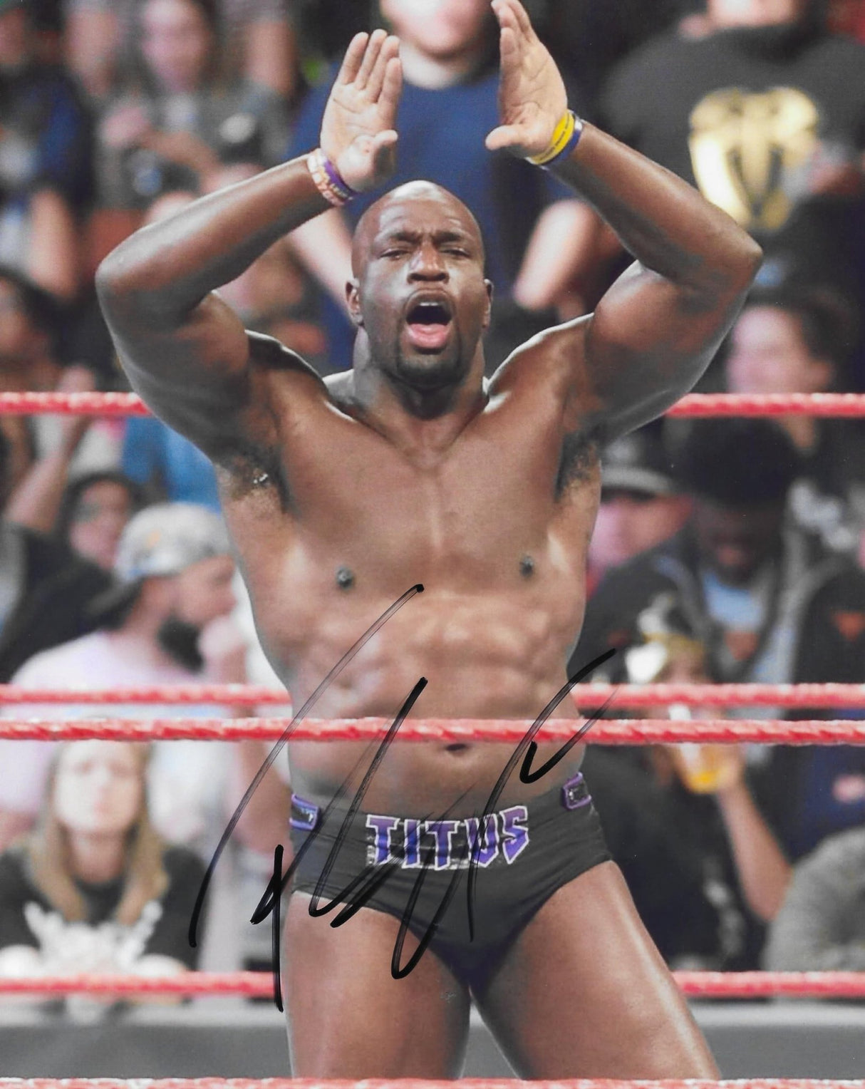 Titus O'Neil HOF WWE Wrestler Signed 8x10 Photo Proof COA Autographed