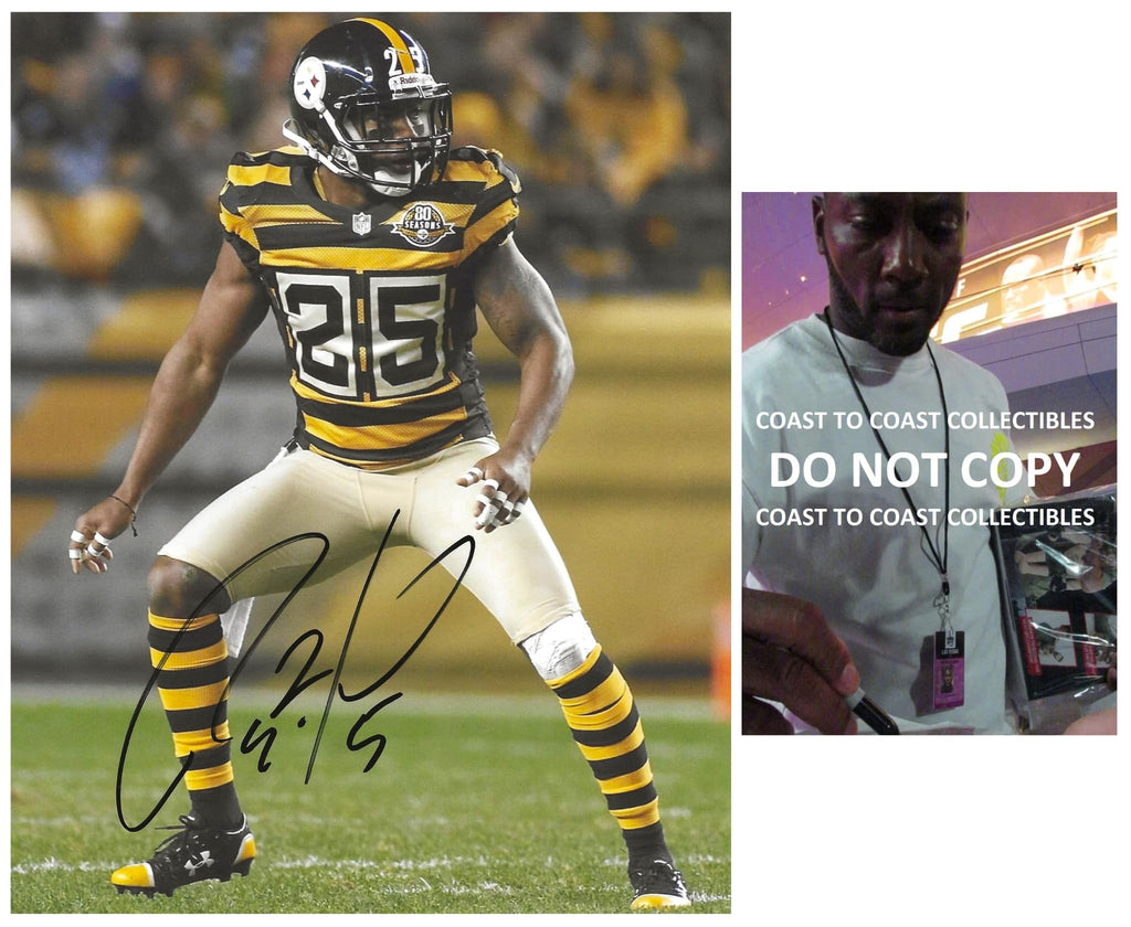 Ryan Clark signed Pittsburgh Steelers football 8x10 photo Proof COA autographed