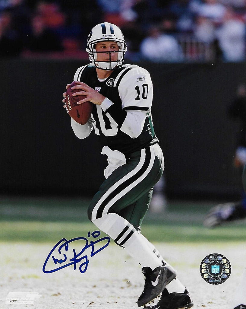 Chad Pennington New York Jets signed autographed football 8x10 Photo.proof COA
