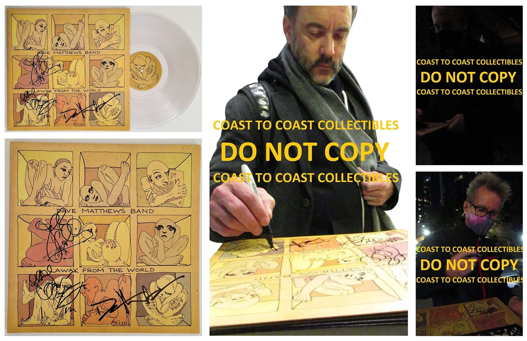 Dave Matthews signed Big Whiskey & the GrooGrux King album vinyl COA exact proof Star