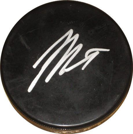 Jay Bouwmeester St Louis Blues Flames signed Hockey puck proof Beckett COA