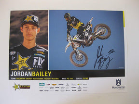 Jordan Bailey, supercross, motocross, signed, autographed, 11x17 poster, COA will be included.