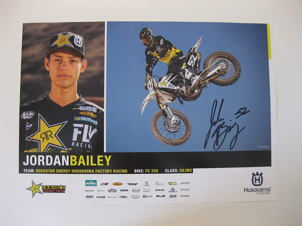 Jordan Bailey, supercross, motocross, signed, autographed, 11x17 poster, COA will be included.