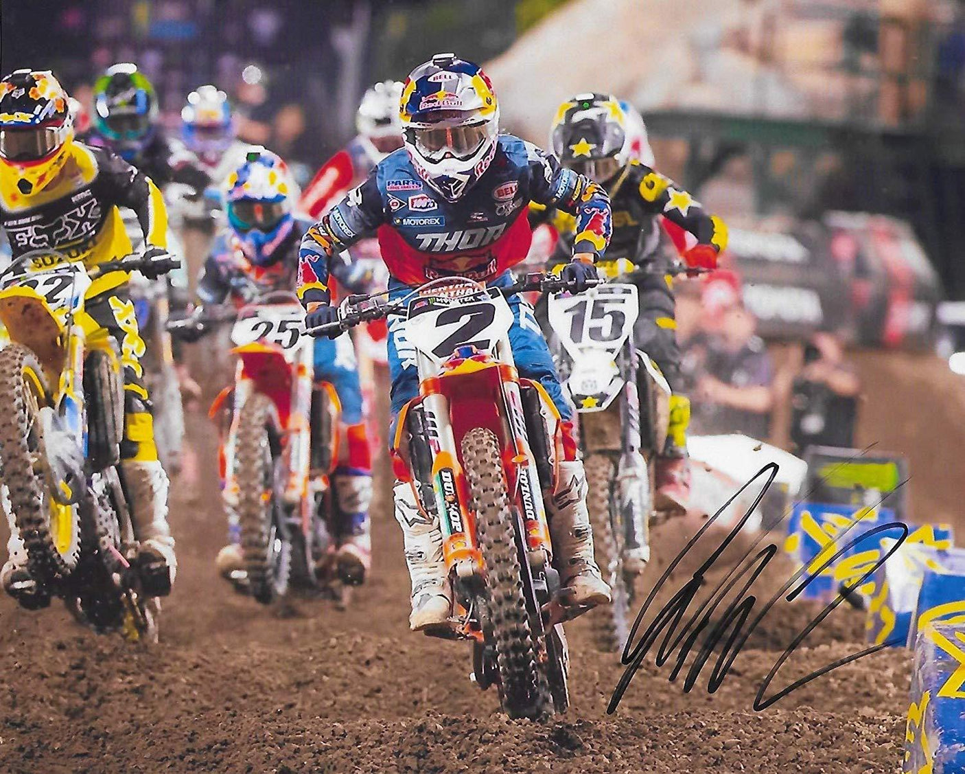 Cooper Webb, Supercross, Motocross, signed, autographed, 8x10 photo: COA with proof photo