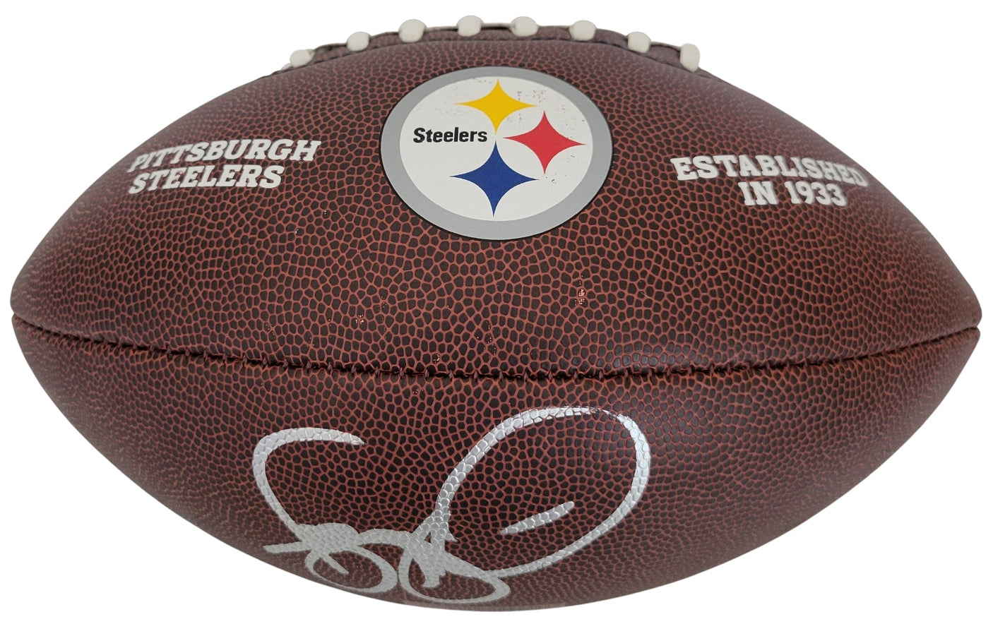 Jerome Bettis signed Pittsburgh Steelers logo football proof COA autographed