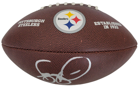 Jerome Bettis signed Pittsburgh Steelers logo football proof COA autographed