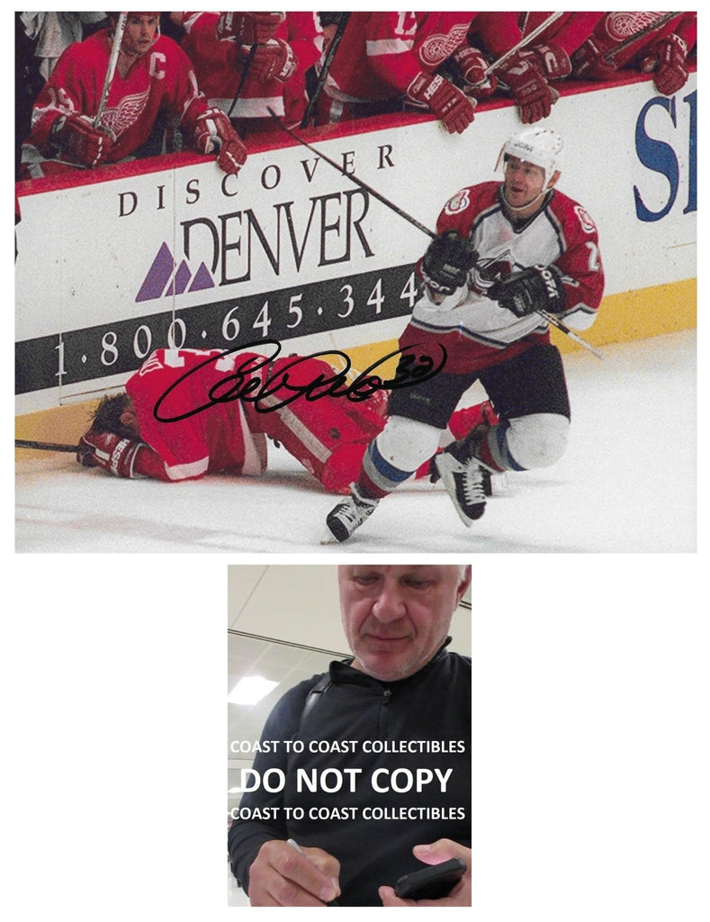 Claude Lemieux signed Colorado Avalanche 8x10 photo COA proof .autographed
