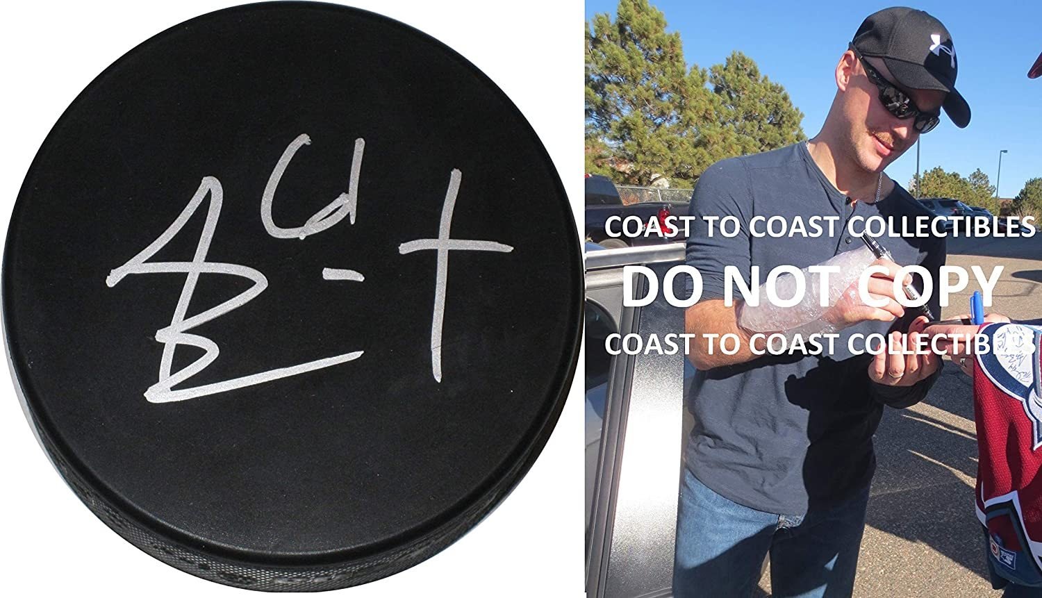 Andre Benoit Colorado Avalanche, Blues, signed,autographed Hockey Puck,COA proof