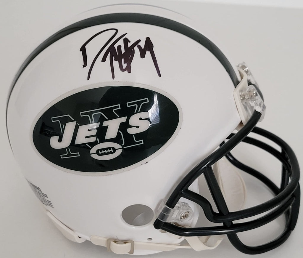 Darrelle Revis HOF signed New York Jets mini football helmet proof COA autographed