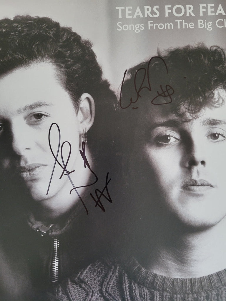 Smith & Orzabal signed Tears for Fears Songs from the Big Chair album COA proof vinyl STAR