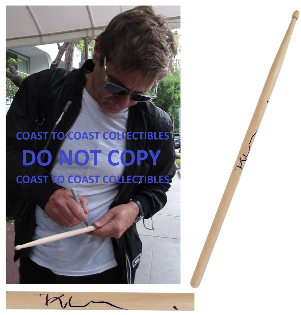 Roger Taylor Duran Duran drummer signed Drumstick COA exact proof autographed STAR.