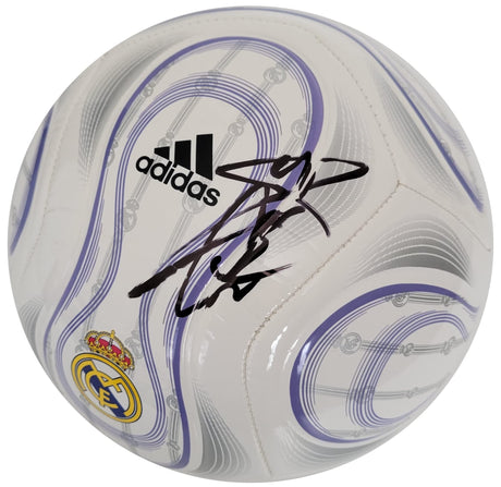 Gareth Bale signed Real Madrid logo Soccer ball COA exact proof autographed