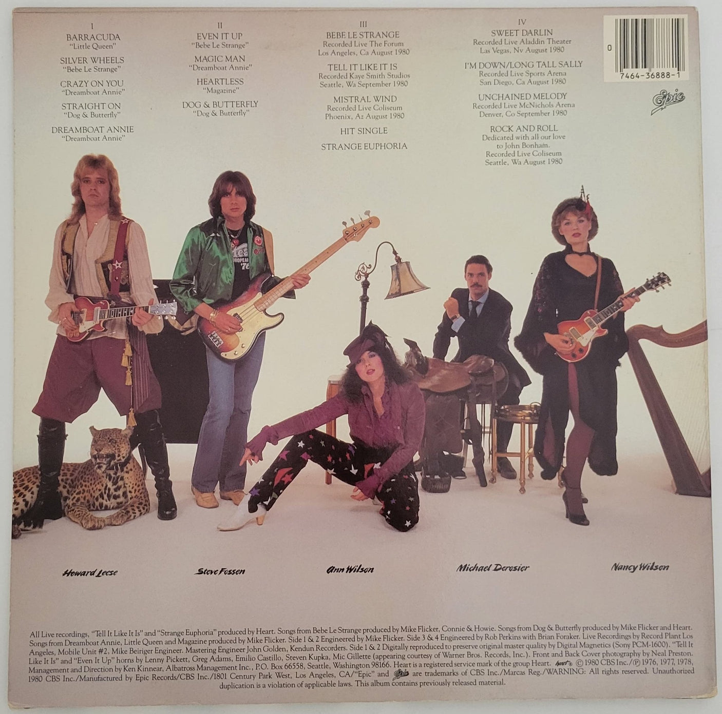 Nancy Wilson & Ann Wilson signed Heart Little Greatest Hits album proof COA autographed STAR