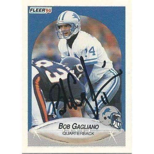 1990, Bill Gagliano, Detroit Lions, Signed, Autographed, Fleer Football Card, Card # 280,