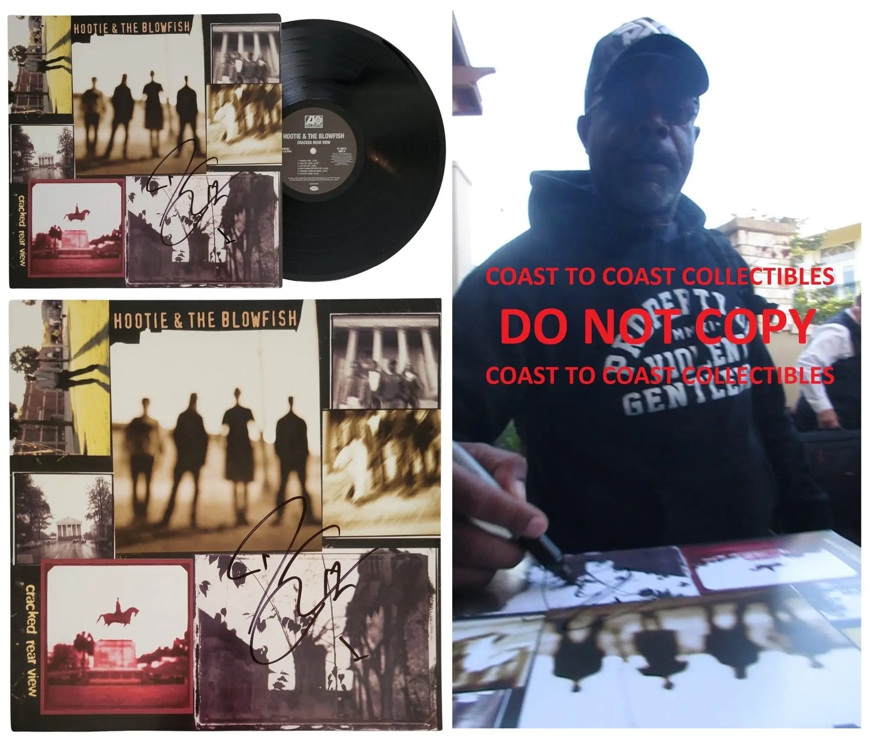 Darius Rucker signed Hootie & the Blowfish Cracked Rear View album COA proof Autographed STAR