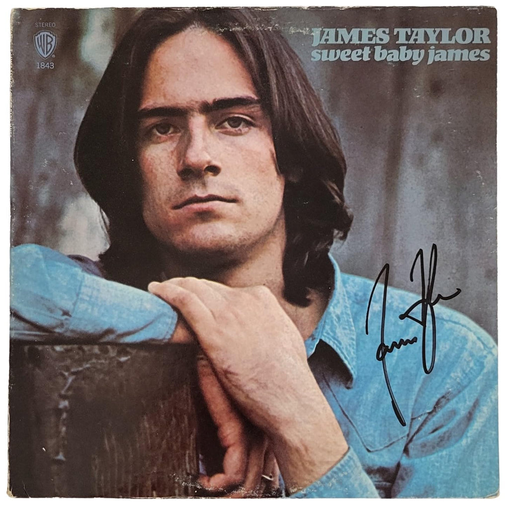 James Taylor signed Sweet Baby James album vinyl COA Exact Proof Autographed STAR