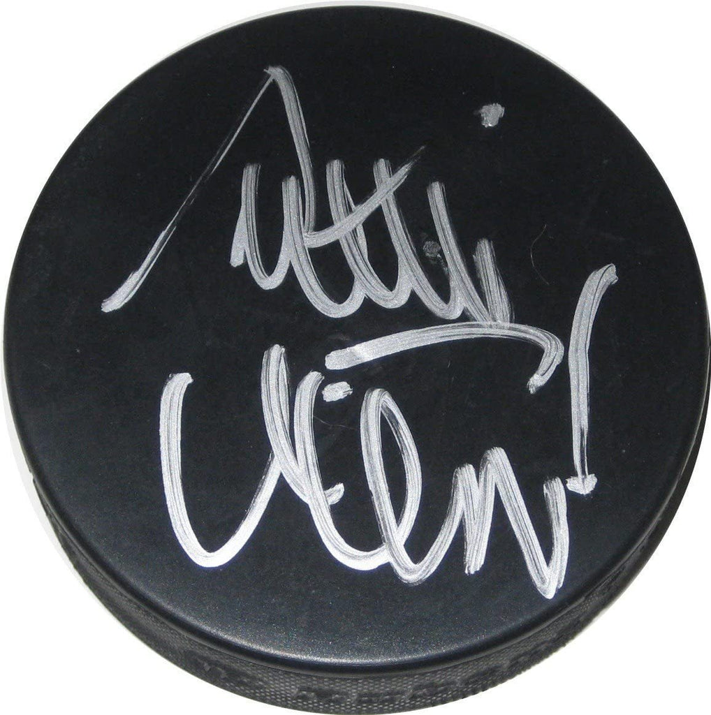 Antti Niemi Canadiens,Blackhawks,Sharks signed,autographed Hockey Puck,COA proof