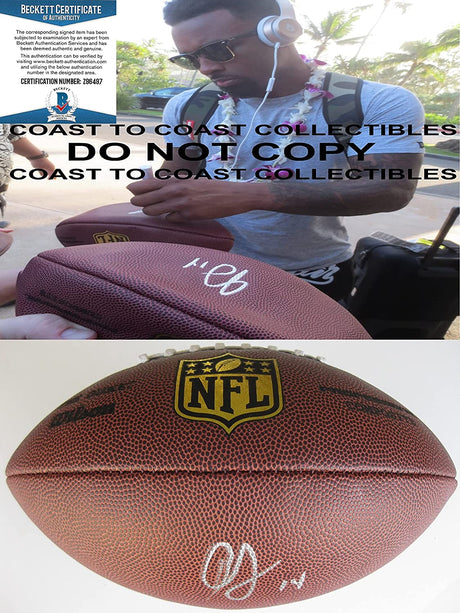 Jarvis Landry Cleveland Browns LSU Tigers signed Duke football proof Beckett COA autograph