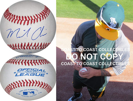 Michael Choice Nexen Heroes A's Rangers signed autographed baseball COA proof